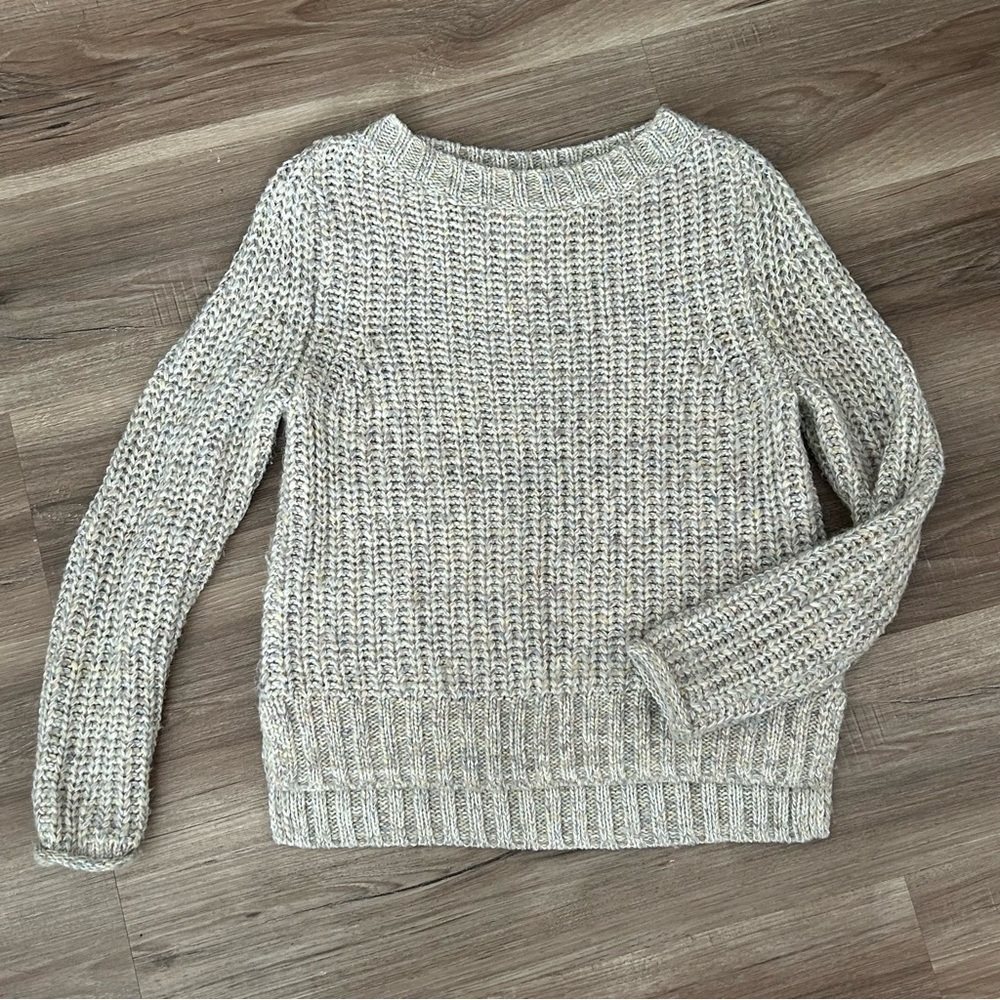 CASLON Multi Pastal Colored Alpaca Wool Blend Knit Sweater Women Size XSmall